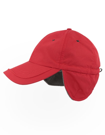 Techno Flap Cap Recycled One Size Red