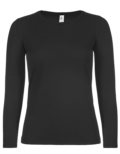 Womens T-Shirt #E150 Long Sleeve XS Black