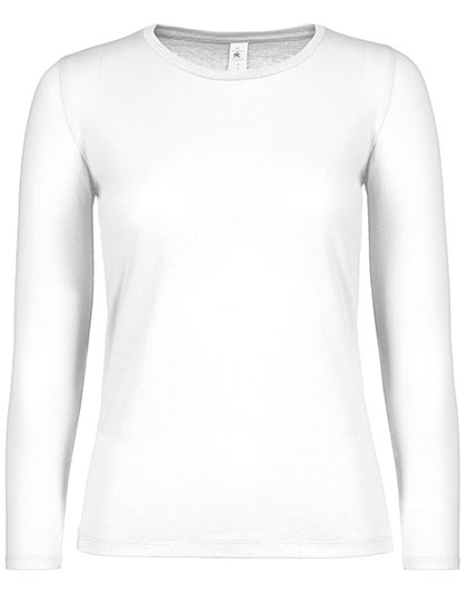 Womens T-Shirt #E150 Long Sleeve L White