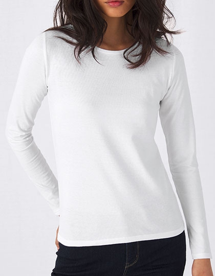 Womens T-Shirt #E190 Long Sleeve L Dark Grey