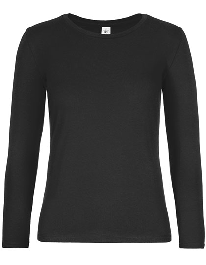 Womens T-Shirt #E190 Long Sleeve XS Black