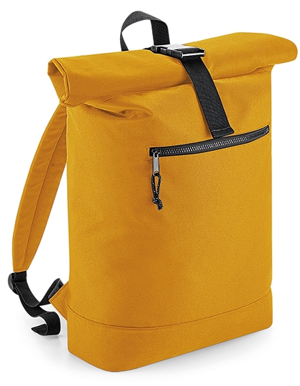 Recycled Roll-Top Backpack 32 x 44 x 13 cm Mustard