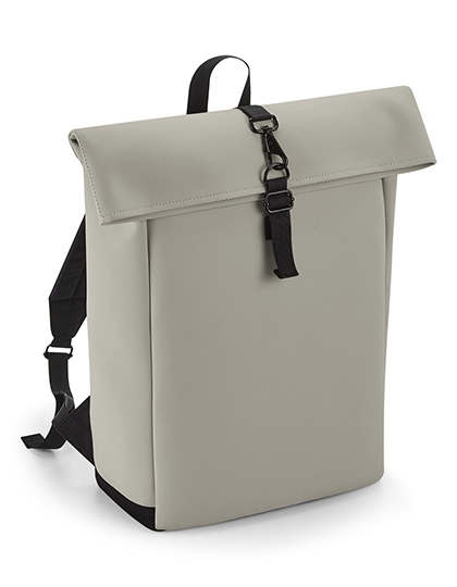 Matte PU Roll-Top Backpack 28 x 43 x 13 cm Clay