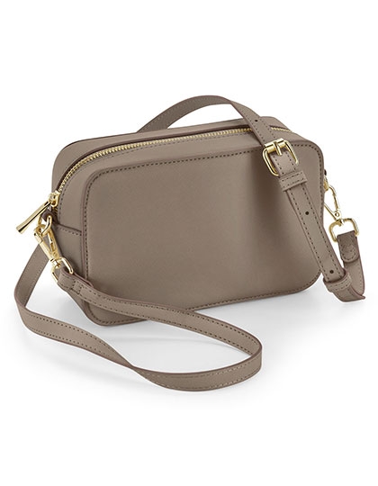 Boutique Structured Cross Body Bag 21 x 13 x 7 cm Taupe