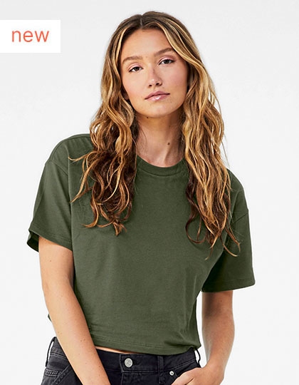 Womens Jersey Crop Tee XL Military Green