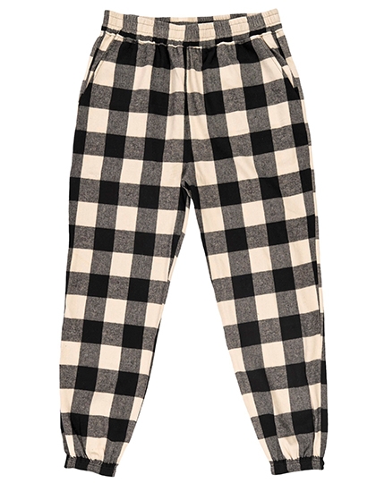 Flannel Jogger Pant S Red - Black