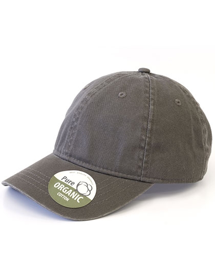 Organic Cotton Cap Unstructured One Size Charcoal