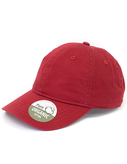 Organic Cotton Cap Unstructured One Size Red