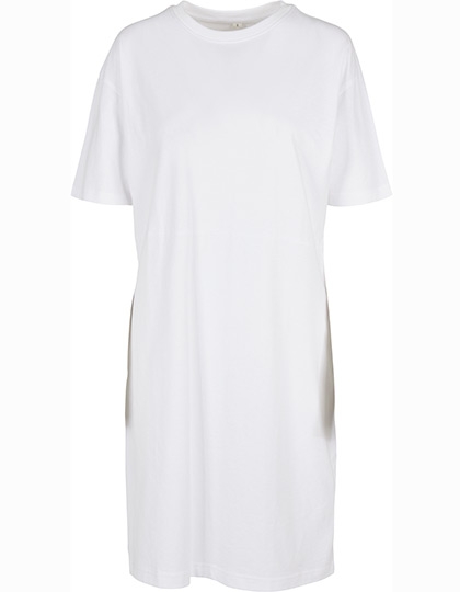 Ladies Organic Oversized Slit Tee Dress 3XL White