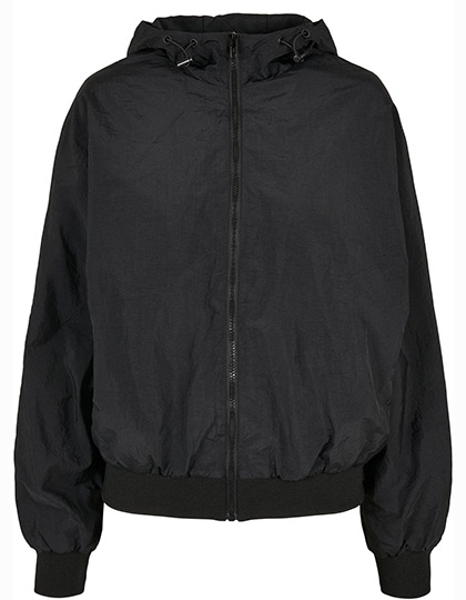 Ladies Crinkle Batwing Jacket XL Black