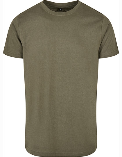 Basic Round Neck T-Shirt 5XL Olive