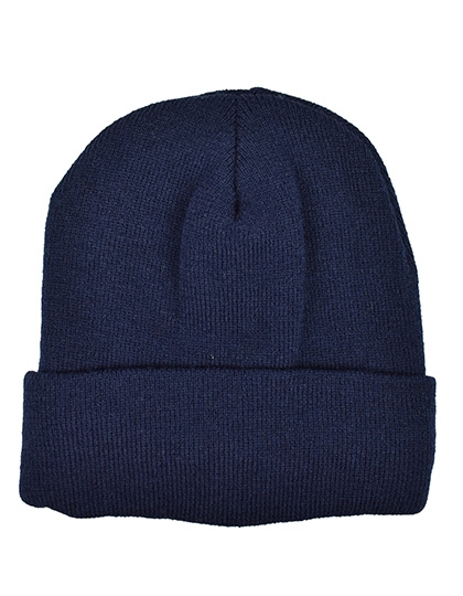 Knitted Hat with Fleece One Size Navy