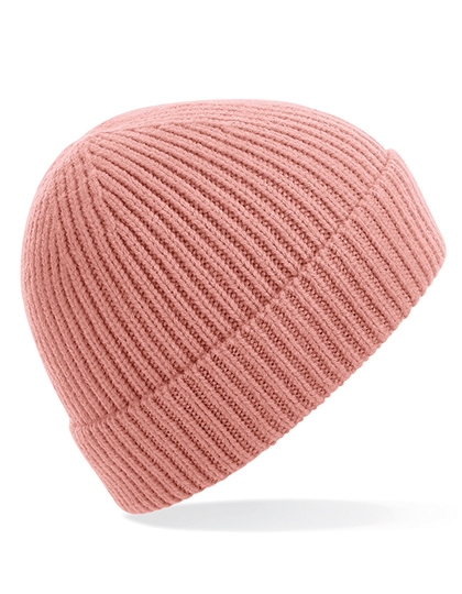 Engineered Knit Ribbed Beanie One Size Blush