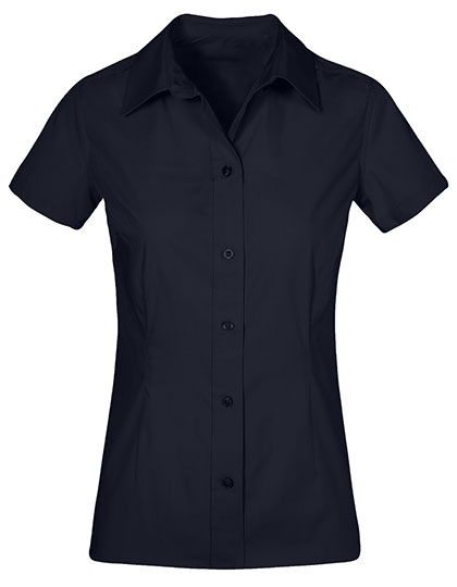 Womens Poplin Shirt Short Sleeve XXL Navy