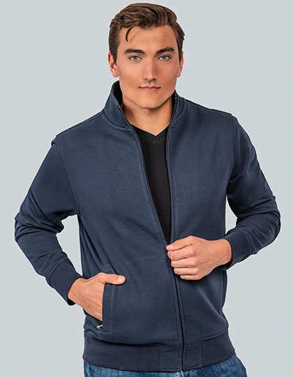 Mens Premium Full-Zip Sweat Jacket XXL Grey Melange