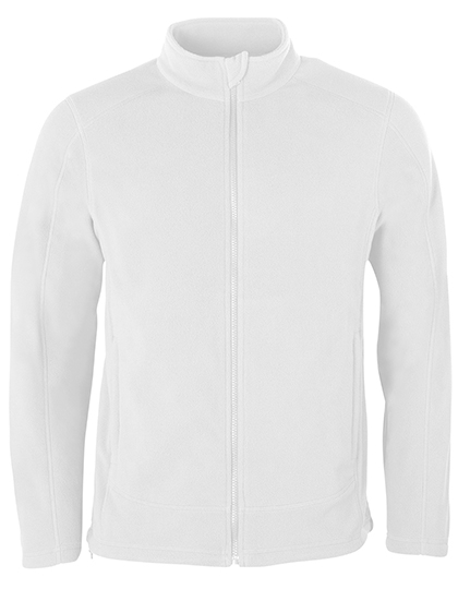 Mens Full- Zip Fleece Jacket S White