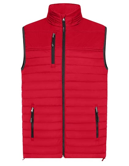 Mens Hooded Performance Body Warmer 3XL Red