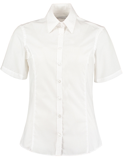 Womens Tailored Fit Business Shirt Short Sleeve 40 (L/14) White