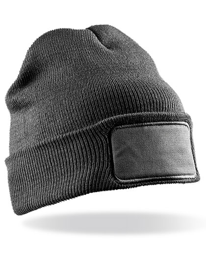 Double Knit Thinsulate Printers Beanie One Size Grey