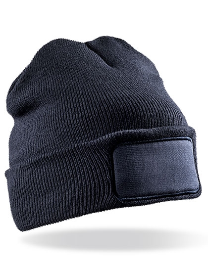 Double Knit Thinsulate Printers Beanie One Size Navy