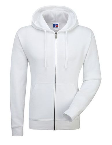 Mens Authentic Zipped Hood Jacket S White