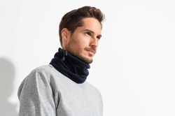 Mens Full Zip Sweater Knit Jacket L Steel